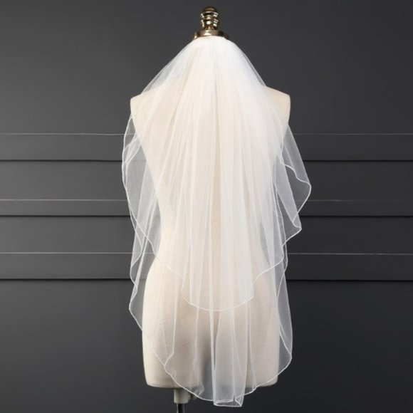 Wedding veil white medium brand new - Picture 2 of 7